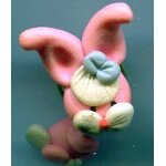 Pins animaux lapin rose. (pte fimo ? )