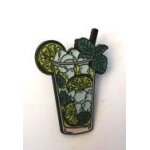 Pins boisson verre de mojito citron et menthe / neuf