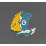 Pins butagaz ourson planche a voile windsurf / base argent�e