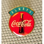 Pins coca cola, boisson.  ; always coca ; . sign� progexion.