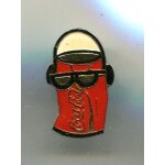 Pins coca cola canette boite avec ecouteurs walkman lunettes de soleil