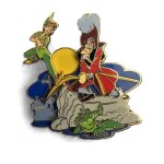 Pins disney disneyland paris : peter pan capitaine crochet sur le rocher