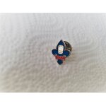 Pins fleur de lys sccp toque de chef cuisinier / base argente