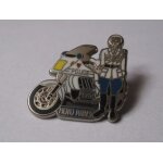Pin's police / moto paris - bmw (zamac argent� sign� ballard)