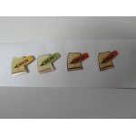 Pin's stabilo boss - lot de 4 couleurs diff�rentes
