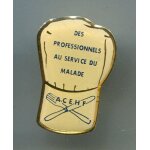 Pins toque de cuisinier des professionnels au service des malades a. c. e. h. f.
