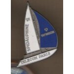 Pin's voilier bateaux catamaran thomson telecom paris spidauphine zamac pin's atc ref 1645