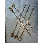 Piques a brochettes - artisanales romaines (5 pces)