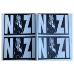 Planche de 4 autocollants contre l? extr�me droite non sign�s (14x10 cm chaque autocollants)