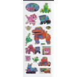 Planche d'autocollants 3d gogo dino