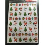 Planche autocollants de noel pour vitres , baies vitrees - neuf