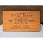 Plaque ch�teau pontet canet : contenance 12 bouteilles