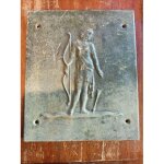 Plaque de chemin�e en fonte emaill�e