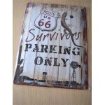 Plaque emaillée route 66 survivors - nostalgic art Plaque emaillée route 66 survivors - nostalgic art