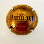 Plaque de muselet, capsule champagne ruinart. or et noir. blason