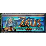 Plaque verre machine a sous casino  zeus  vintage