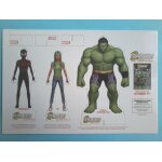 Plaquette figurines a dcouper  marvel champions : spider - man, viv & hulk