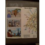 Plaquette publicitaire de la ratp (annee 80) ventant les merites des deplacements parisiens en metro, ...