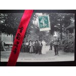 Le plessis - robinson. . . arriv�e d'une noce au grand arbre a robinson. timbre semeuse 5 centimes vert. ...