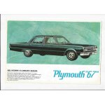 Plymouth 1967 depliant gamme belvedere et valiant signet