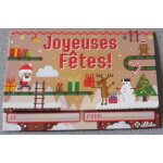 Pochette cadeau illiko - ftes de fin d'anne 2018 - modle joyeuses ftes - fond beige avec dcors de ...
