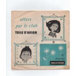 Pochette avec disque publicitaire souple 33 tours discoth�que  toile d'avion .