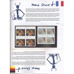 Pochette emission commune france allemagne avec timbres max ernst