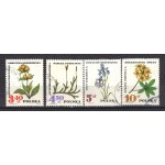 Pologne 1967 : protection des plantes officinales : gentiane / lycopode / iris / azal�e - s�rie de 4 ...