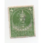 Pologne - timbre oblitr - roi jean iii sobieski