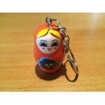 Porte cl� , clef , clefs poup�e russe orange