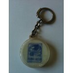 Porte cl�s flan ruban bleu