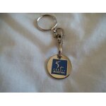 Porte clés avec jeton de caddie , crédit maritime Porte clés avec jeton de caddie , crédit maritime