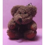 Porte cl�s / cl� : peluche ours brun / marron - articul�