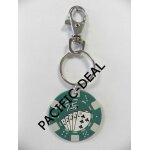 Porte - clés poker (porte clé, clef, clefs, porteclé) jeton chip 25$ vert Porte - clés poker (porte clé, clef, clefs, porteclé) jeton chip 25$ vert
