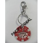 Porte - clés poker (porte clé, clef, clefs, porteclé) jeton chip 5$ rouge Porte - clés poker (porte clé, clef, clefs, porteclé) jeton chip 5$ rouge