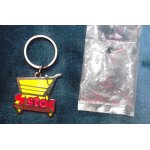 Porte cl stoc super march en forme de caddie