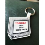 Porte clés téléviseur tv toshiba audio video micro ondes - plastique 5x5c m Porte clés téléviseur tv toshiba audio video micro ondes - plastique 5x5c m