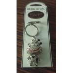 Porte clefs key chains porte cl�s bijou de sac vache articul�e pierres brillantes
