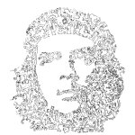 Portrait de ernesto che guevara. cuba libre revolution