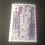 Postes france 0, 80 + 0, 20 eglise de brou: ste barbe