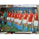 Poster - equipe football de la tchcoslovaquie