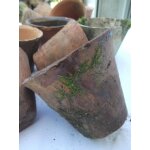 Pots anciens en terre cuite de r�sinier fait main des ann�es 1840 a 1950