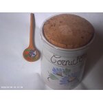 Pot a cornichons et cuillere