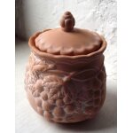 Pot en terre cuite intrieur emaill sign yves rocher hauteur 8, 5cm diamtre 10cm.