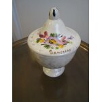 Poubelle de table c�ramique porcelaine? sancerre avec couvercle