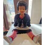 Poup�e ancienne, ann�e 50. 82cm de hauteur