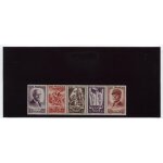 Au profit du secours national (travail, famille, patrie) bloc de 5 timbres neufs