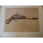 Pub pharma vieilles armes pistolet platine a la miquelet travail espagnol laboratoire avlon pour cetavlon ...