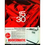 (pub) publicit� ancienne (mars 1963) pour la machine a laver   hoovermatic   de hoover