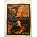 Publicit amricaine ancienne (avril 1979) pour la toyota supra 6 cylindres, et son intrieur luxueux ...